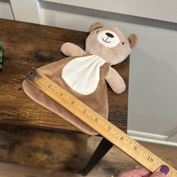 Lovespun Baby Security Blanket Lovey Plush Teddy Bear Brown White Love Spun Flat - Picture 6 of 6